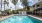Swimming pool surrounded by palm trees